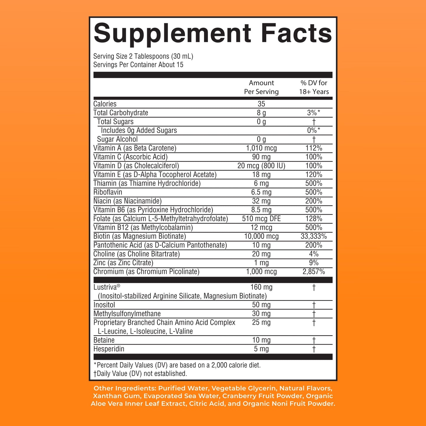 Liquid Morning Multivitamin + Hair Growth